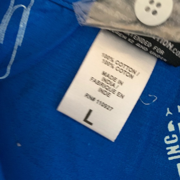 New the Office DUNDER MIFFLIN INC Paper Companyue SHIRT Men’s L Cotton - Picture 4 of 6